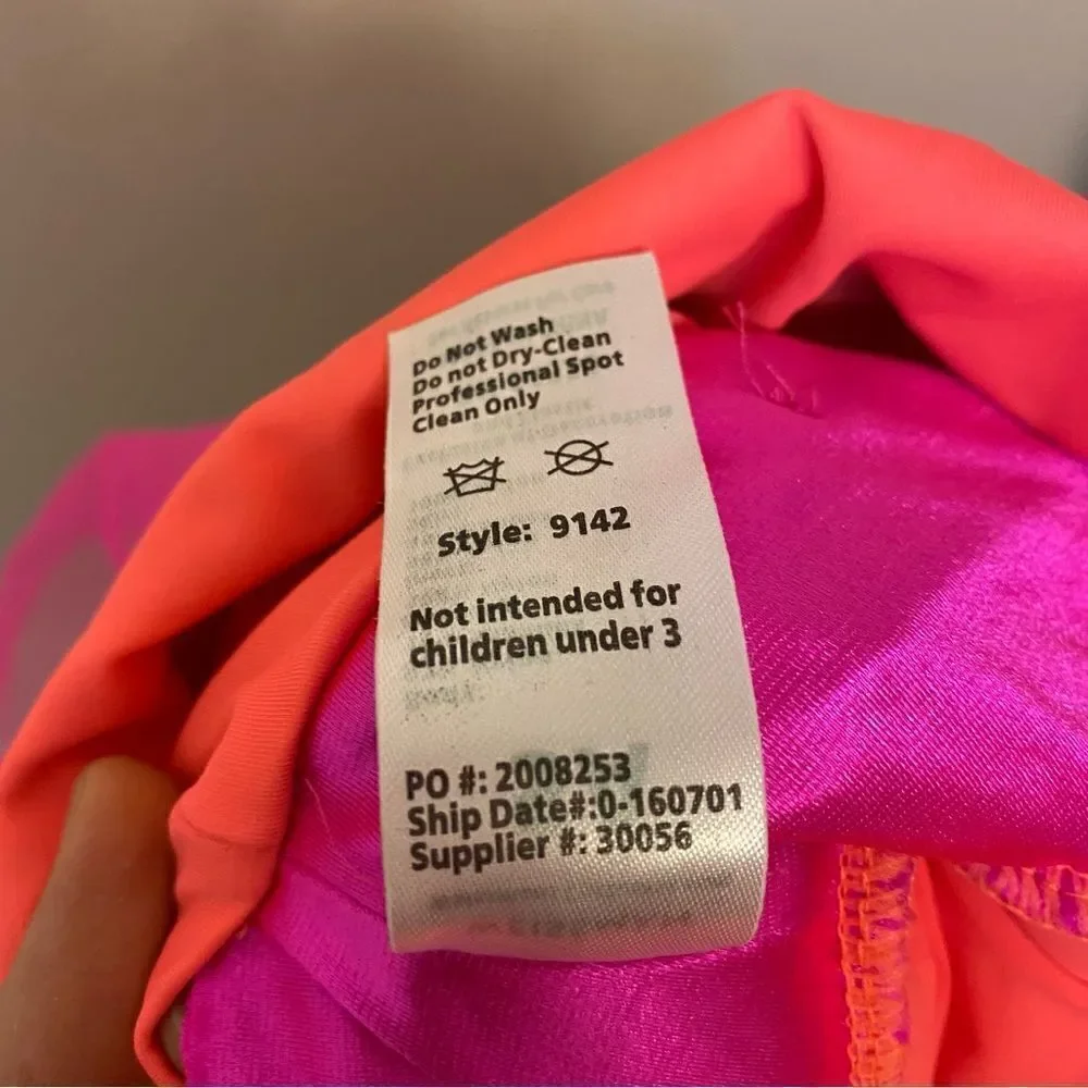 WEISSMAN Dance Costume tutu dress hot pink Girls Just Wanna Have Fun 9142 AS